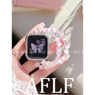 AFLF 新粉猫眼表链适用苹果手表表带串珠S10表带女iwatch表带S11腕带高级applewatch手表带s9/s8/se3苹果表带20260608