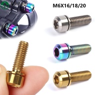CHLIZ Fixed Bolt 16mm/18mm/20mm Outdoor MTB Cycling Titanium with Washer Bicycle Stems Screws