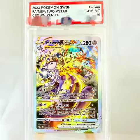 DIY PTCG Rating Card 2023 SWSH FA/MEWTWO VSTAR CROWN ZENITH GG44/GG70 Collection Card Copy10Points R