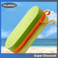 [yolanda2.sg] Swim Goggle Case Silicone Goggle Case with Clip &amp; Drain Holes for Men Women Kids