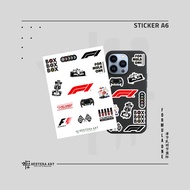 Sticker Pack A6 Kiss Cut F1 Sticker Vinyl Laminate Doff | F1 Formula One Sticker Vinyl Sticker