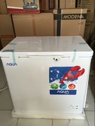 Chest Freezer Box AQUA 160 Liter AQF 160 W Garansi Resmi By TMJ
