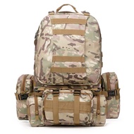 36-55L Multifunctional Tactical Backpack Large Capacity Outdoor Mountaineering Travel Bag MOLLE Camo
