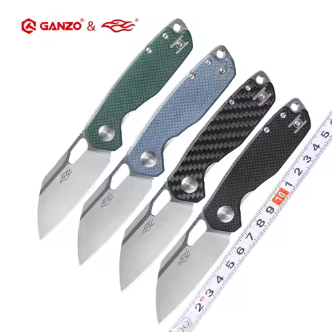 60HRC GANZO FBKNIFE FH924 Small Pocket Knife D2 Blade G10 Or Carbon Fiber Handle EDC Outdoor Tool Fo