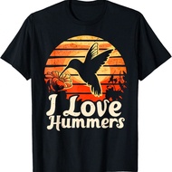 I Love Hummers Bird Vintage Sunset Colibri Tropical Summer T-Shirt