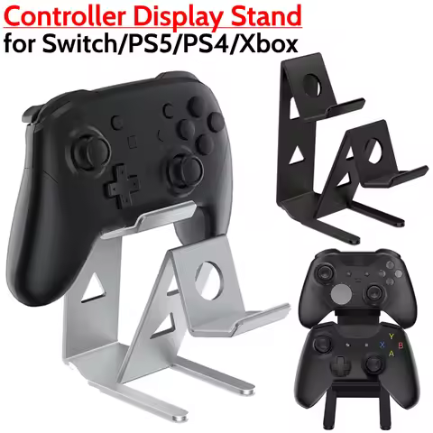 Gamepad Rack Stand Space Saving Desktop Stand Dual Game Controller Stand Holder for Switch/PS5/PS4/X
