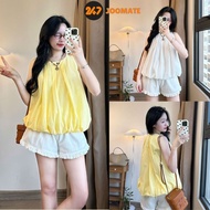Puffed Shirt Sleeveless Hot Trend Simple but Extremely Beautiful 514 p3k5
