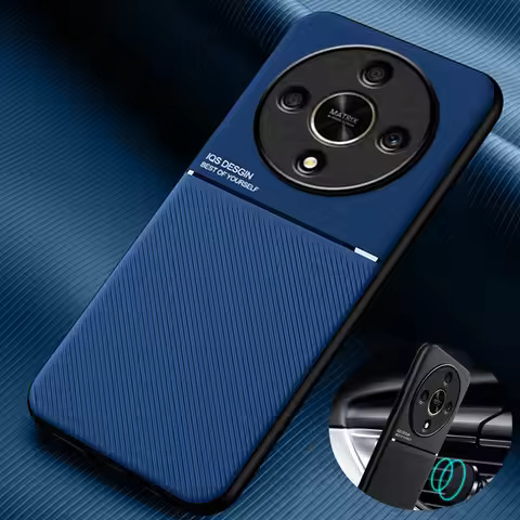 For Honor X9b 5G Case Luxury Soft Leather Phone Cases for Honor X9b X 9B ALI-NX1 HonorX9B Car Magnet