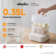 Olayks Rapid Electric Egg Cooker for Hard Boiled Eggs, 12 Eggs Capacity Egg Boiler with Timer(0.5-12