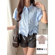 SEVEN|Japan • GRL Drawstring Laced-Up Puff Sleeve Shirtღ