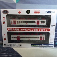 全新日版未開 TOMYTEC N-Gauge 1/150 鉄道Collection 和歌山電鐵2270系 草莓電車 いちご電車2両セット 盒舊 盒凹 介意勿投 鐵道模型
