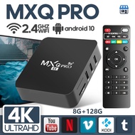 【Shipped From Penang】Smart Android Tv Box MXQ Pro TV Box 4K HD 8+128G 2.4G/5G WiFi Connection Smart Media Player Set Top TV Box