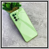 oppo reno 5 4g / reno5 5g crystal glass hard case color original ume - hijau muda