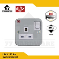 UMS 1213M Switch Socket 13A 1 Gang Switched Socket Outlet Wall Socket