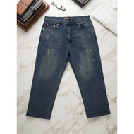 M 580 5-Inch Stretch Jeans Rust Color Front Slit Sewn At The Bottom Of The Legs Length 30 Inches