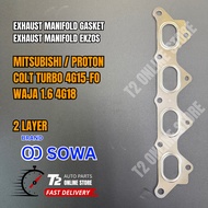 T2 SOWA JAPAN MITSUBISHI PROTON COLT TURBO 4G15-FO WAJA 1.6 4G18 EXHAUST MANIFOLD GASKET METAL BESI 