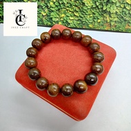 12mm gold moringa wood bracelet R96