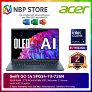 Acer Swift GO 14 SFG14-73-726N 14" 2.8K OLED Laptop Frost Blue ( CU7-155H, 16GB, 1TB, Intel Arc, W11, HS )