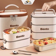 Hộp cơm giữ nhiệt Bento Hộp đựng cơm giữ nhiệt Nhật Bản bên trong inox 304 vỏ ngoài chịu nhiệt TMS m