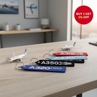 Double-Sided Embroidered Aviation Keychain with Lanyard Strap for Aviation Gifts