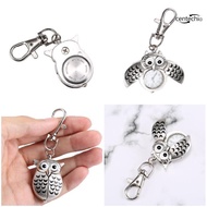 Fashion Unisex Keychain Pocket Watch Metal Alloy Keyring Vintage Owl Shape Clock Key Chain Bag Car Birthday Gifts