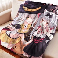 Azur Lane Ayanami Flannel Blankets Anime Soft Fluffy Plush Blanket Sofa Office Quilt