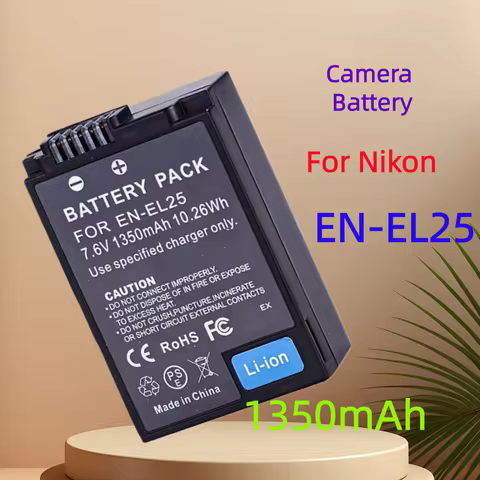 1350mAh EN-EL25 EN EL25 Camera Battery or Charger For Nikon Z50 Z30 ZFC Battery EN-EL25 EL25 Battery