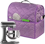 ZUYYON Stand Mixer Dust Proof Cover, Kitchen Mixer Accessories with Pockets and Handle, Fits for Bowl Lift 4.5-Quart and 5-Quart, Waterproof(Purple)