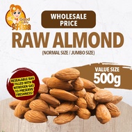[Healthy Nuts]Jumbo Raw California Almonds -1kg (500g x 2 packs)
