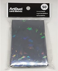 Yugioh Card Sleeves - Holographic Matte Black - 50ct