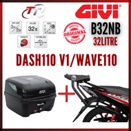 HONDA DASH V1 WAVE110 DASH110 WAVE 110 RS GIVI HRV HEAVY DUTY MONORACK MONORACK BOX KOTAK TOP CASE B32N E250N B33
