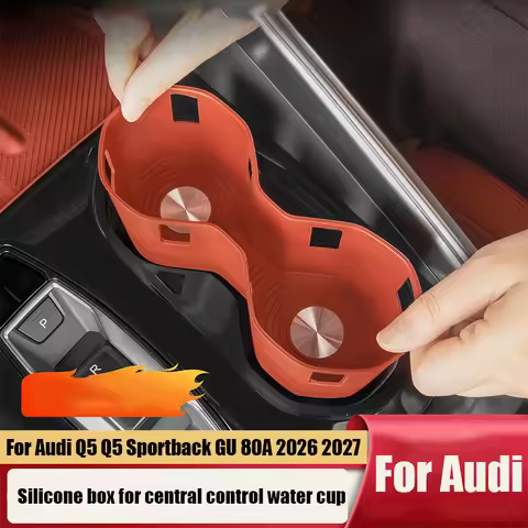 For Audi Q5 Q5 Sportback GU 80А 2025 2026 2027 Silicone material storage box for central control wat