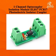 1 Channel Optocoupler Isolation Module EL817 PC817 Photoelectric Isolator Coupler with DIN Rail Moun