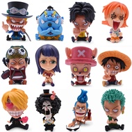 12 Styles Anime One Piece GK Luffy Sanji Nami Zoro Chopper Frank Robin PVC Action Figure Collectible Model Christmas Gift Toy