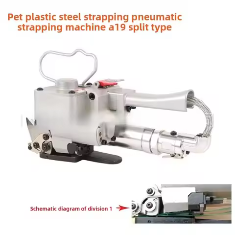 Packaging Equipment Hot Melt Strip Pneumatic Strapping Machine Non Buckle PET Band Strapping Tool fo