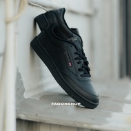 REEBOK CLUB C 85 VINTAGE TRIPLE BLACK ORIGINAL 100%