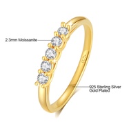 new Luxury Brand 100% Real 14k Gold V Shape Ring Moissanite Diamond Women Jewelry With AU585 K Gold