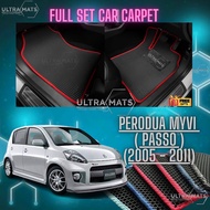 Perodua MYVI ( PASSO )  2005 2006 2007 2008 2009 2010 2011  Car Floor Mat and Carpet