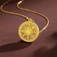 [48 Hours Delivery] Gold-Plated Eight Treasure Compass Amulet Pendant Auspicious meaning Gold-Plated