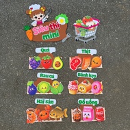 Mini Supermarket - STEAM Preschool Classroom Decoration Felt Material Size 0.7m x 1m