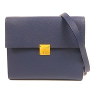 HERMES Epsom皮革Clic 16金扣肩背袋Bleu Saphir