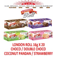 Mamee London Roll Cake (20g x 20pcs) - Choco / Coconut / Double Choco / Strawberry