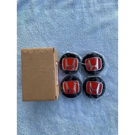 HONDA CIVIC FIT Set of 4 JDM Red H Wheel Center Caps Hubs Cover Cap 69mm