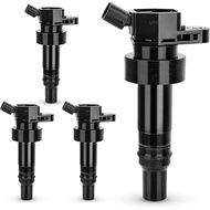 Set of 4 UF652 Ignition Coil Pack Compatible with Hyundai 12-21 Accent 12-17 Veloster, Compatible wi