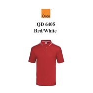 Oren Sport QD6405 Red/White NTMY.os Quick Dry Polo Cotton Cool Fit Microfiber Collared Tee