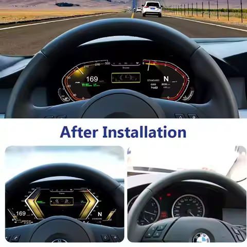 12.3 ''Digitale Dashboard For BMW 5 Series E60 E61 2003-2009 years Ccc Cic Snelheidsmeter Virtuele C