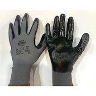 VSAFEMKT ANSELL EDGE 48-128 nitrile palm coated nylon glove GREY EN388 EU 4123A BR3122 ( size 9)READ