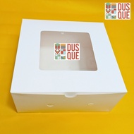 Plain Ivory Cake Box 25x25x12 cm White Ivory Premium Window Box 25 x 25 x 12 (10 Pcs)