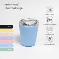 SWANZ Revo Cup 450ml - Insulated Ceramic Coating Coffee Thermal Mug With Lid, Stainless Steel Thermo