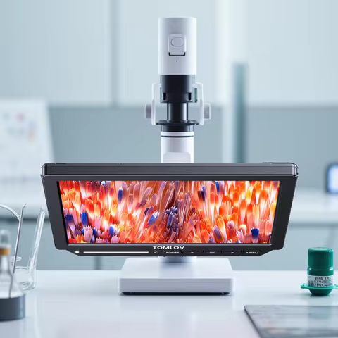 TOMLOV 4K Autofocus Microscope TM4K-AF Max 10.1" HDMI Digital Microscopes Spin Flex Arm Electronics 